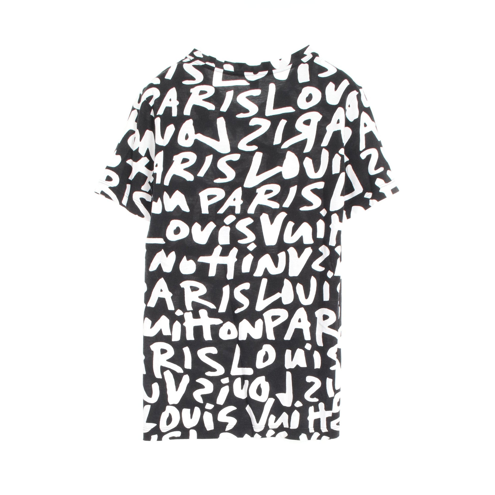Tシャツ ロゴ総柄 コットン ブラック ルイヴィトン トップス LOUIS VUITTON