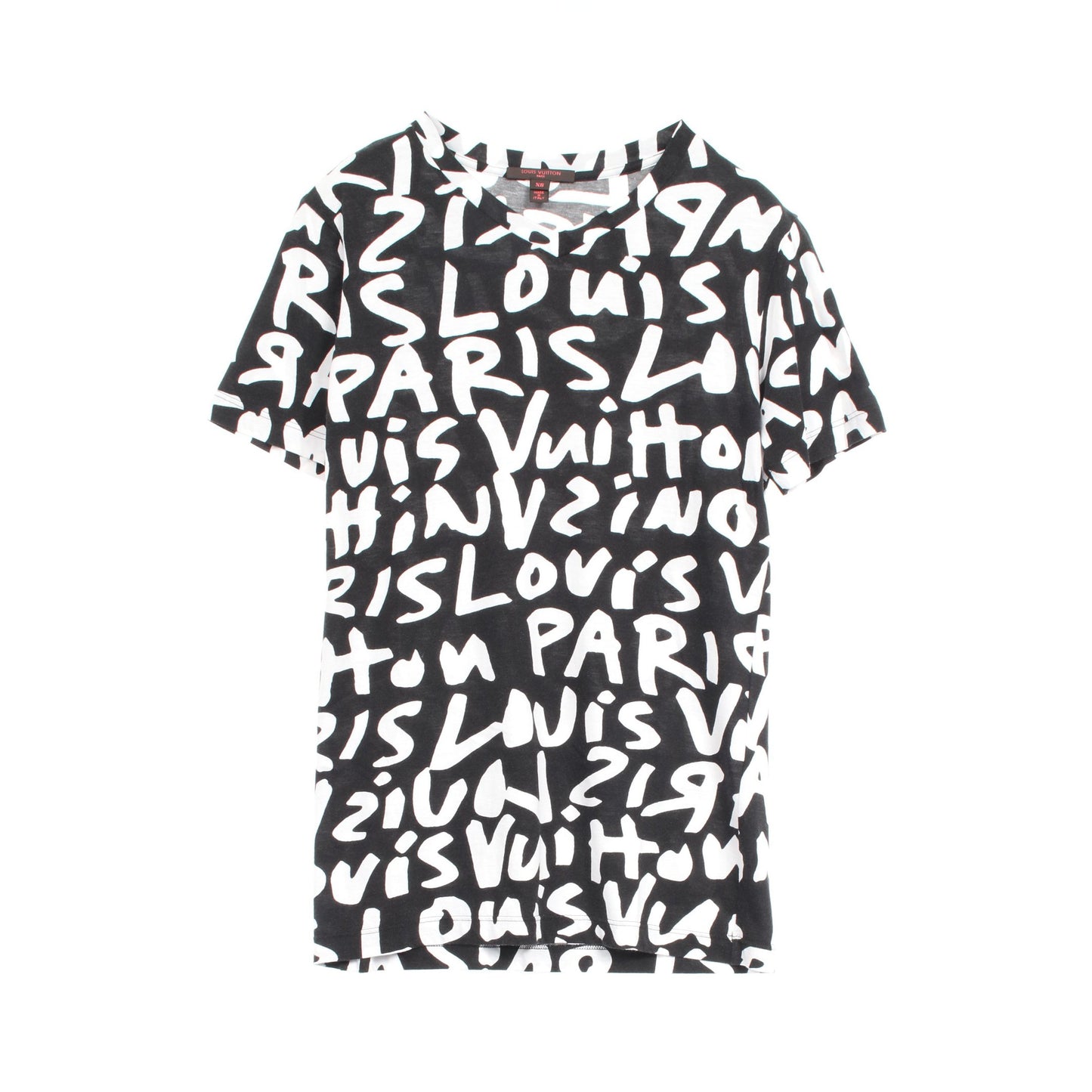 Tシャツ ロゴ総柄 コットン ブラック ルイヴィトン トップス LOUIS VUITTON
