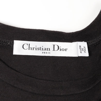 Tシャツ クルーネック 半袖 コットン ブラック クリスチャンディオール トップス Christian Dior
