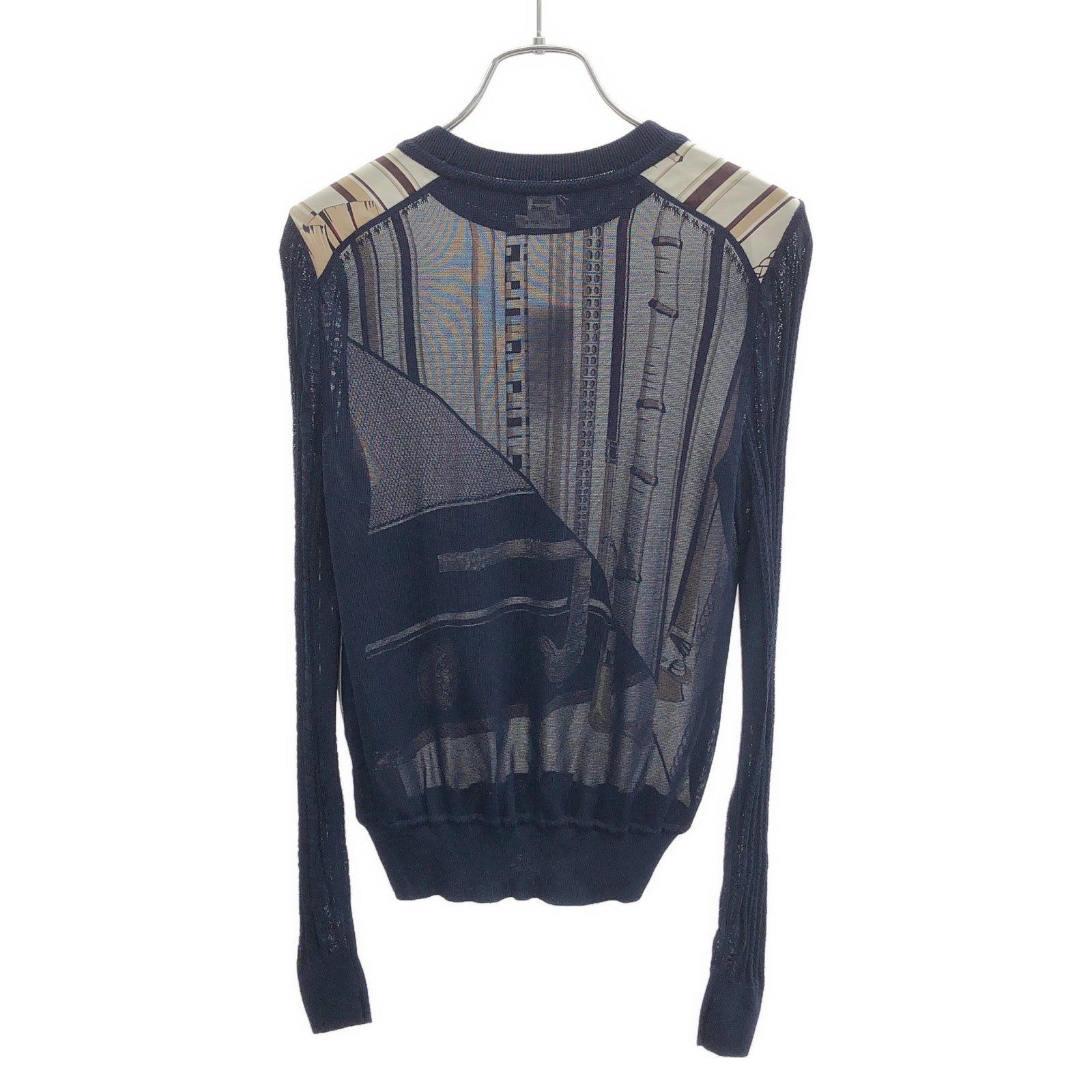 トップス シャツ シルク ネイビー エルメス – RECLO 