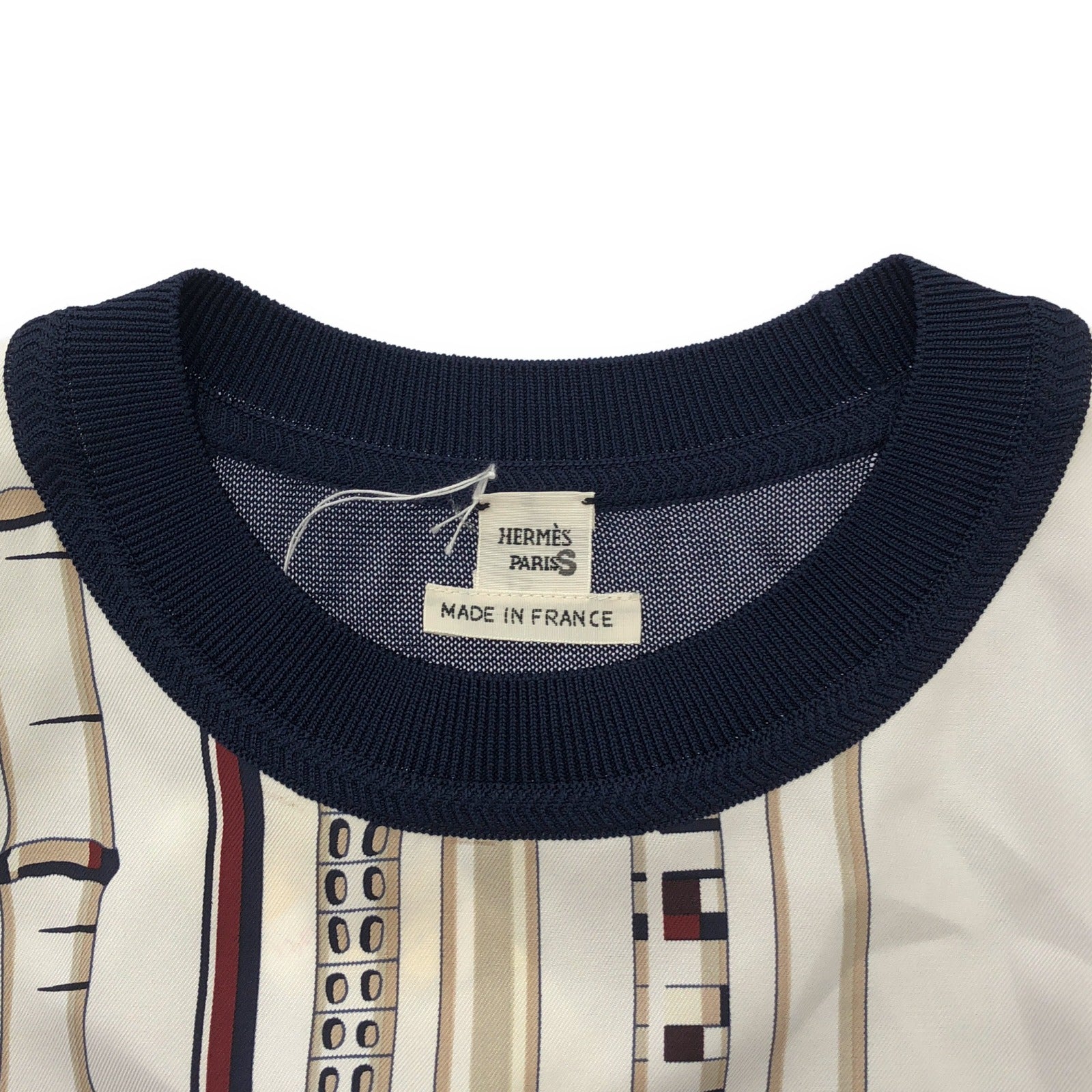 トップス シャツ シルク ネイビー エルメス – RECLO