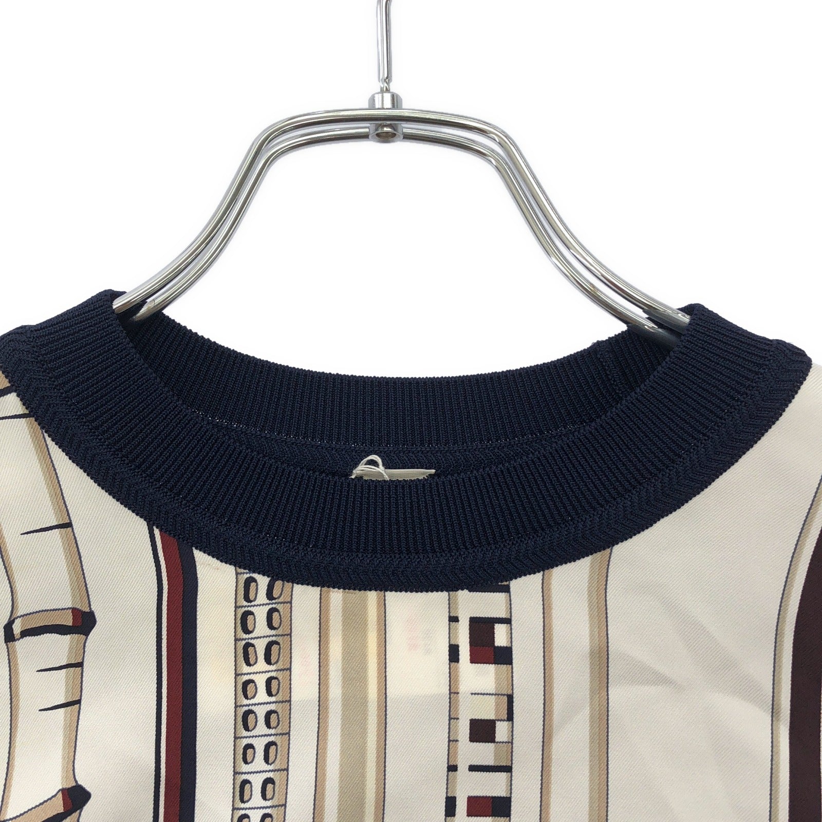 トップス シャツ シルク ネイビー エルメス トップス HERMES
