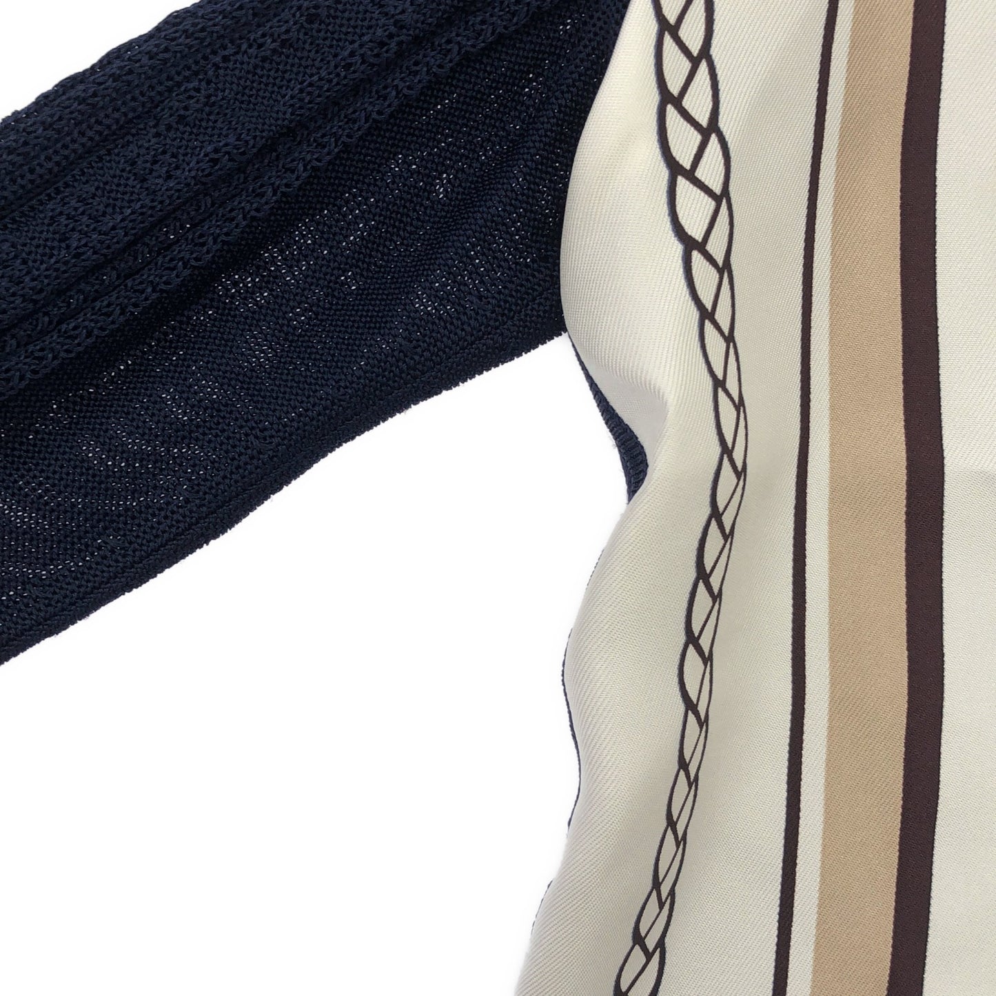 トップス シャツ シルク ネイビー エルメス トップス HERMES