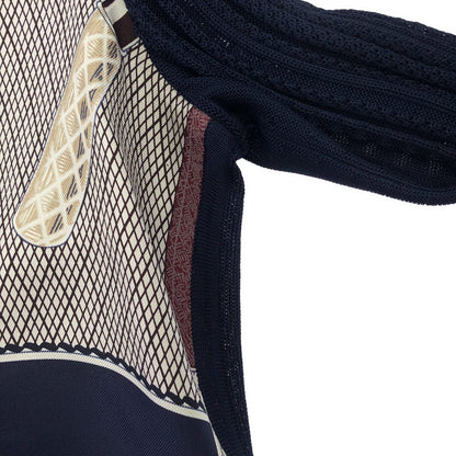 トップス シャツ シルク ネイビー エルメス トップス HERMES