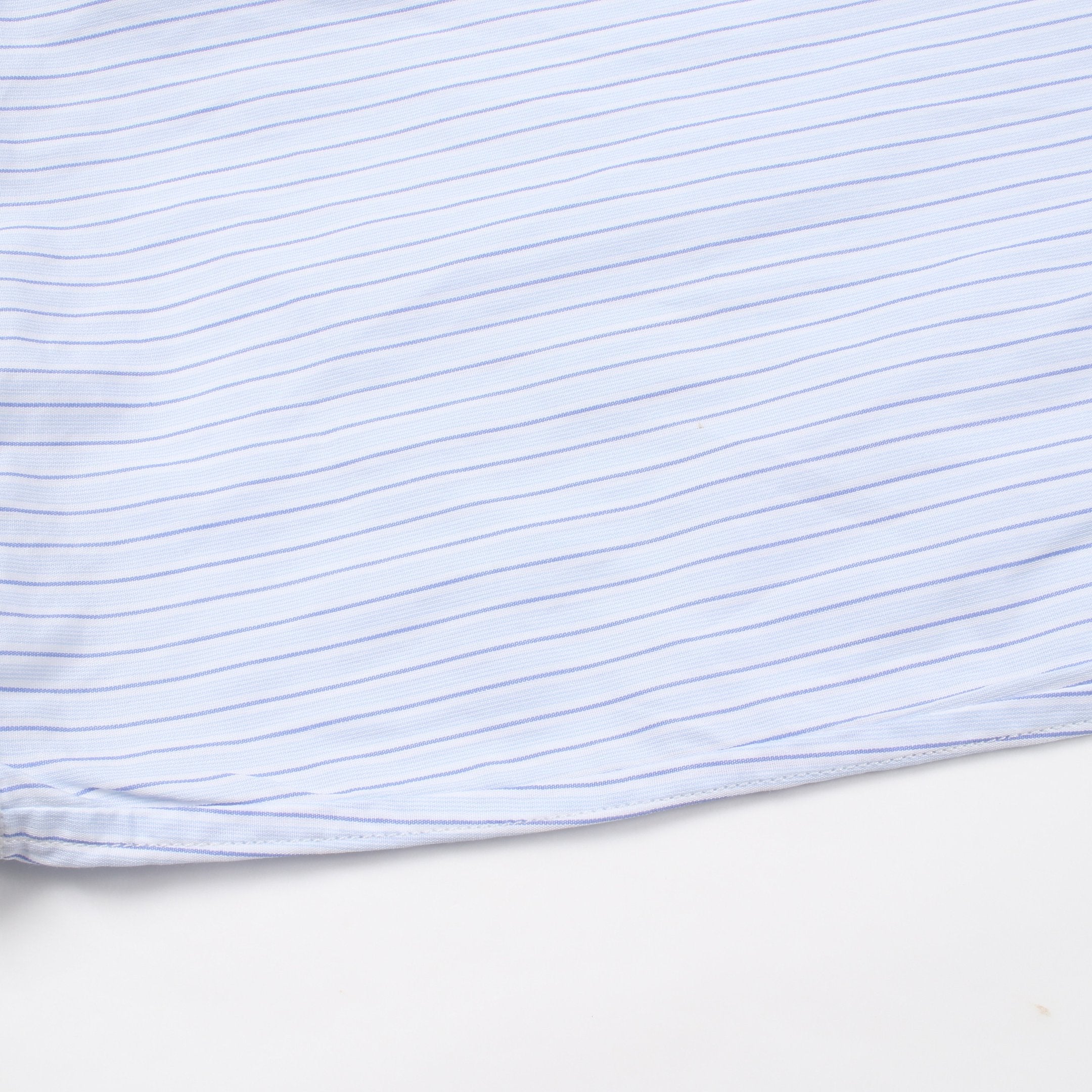 プルオーバー シャツ 長袖 ストライプ ロゴ刺繍 コットン ライト