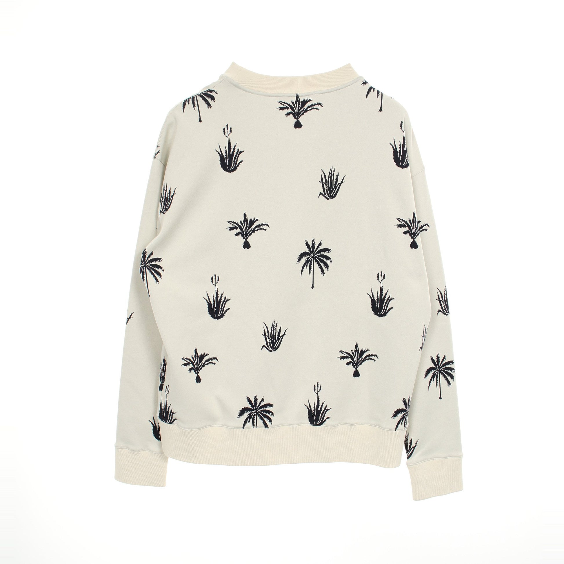 Palm Tree Intarsia スウェットシャツ クルーネック アイボリー ダークネイビー ジルサンダー トップス JIL SANDER