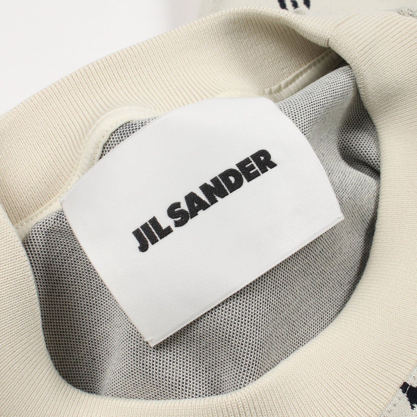 Palm Tree Intarsia スウェットシャツ クルーネック アイボリー ダークネイビー ジルサンダー トップス JIL SANDER