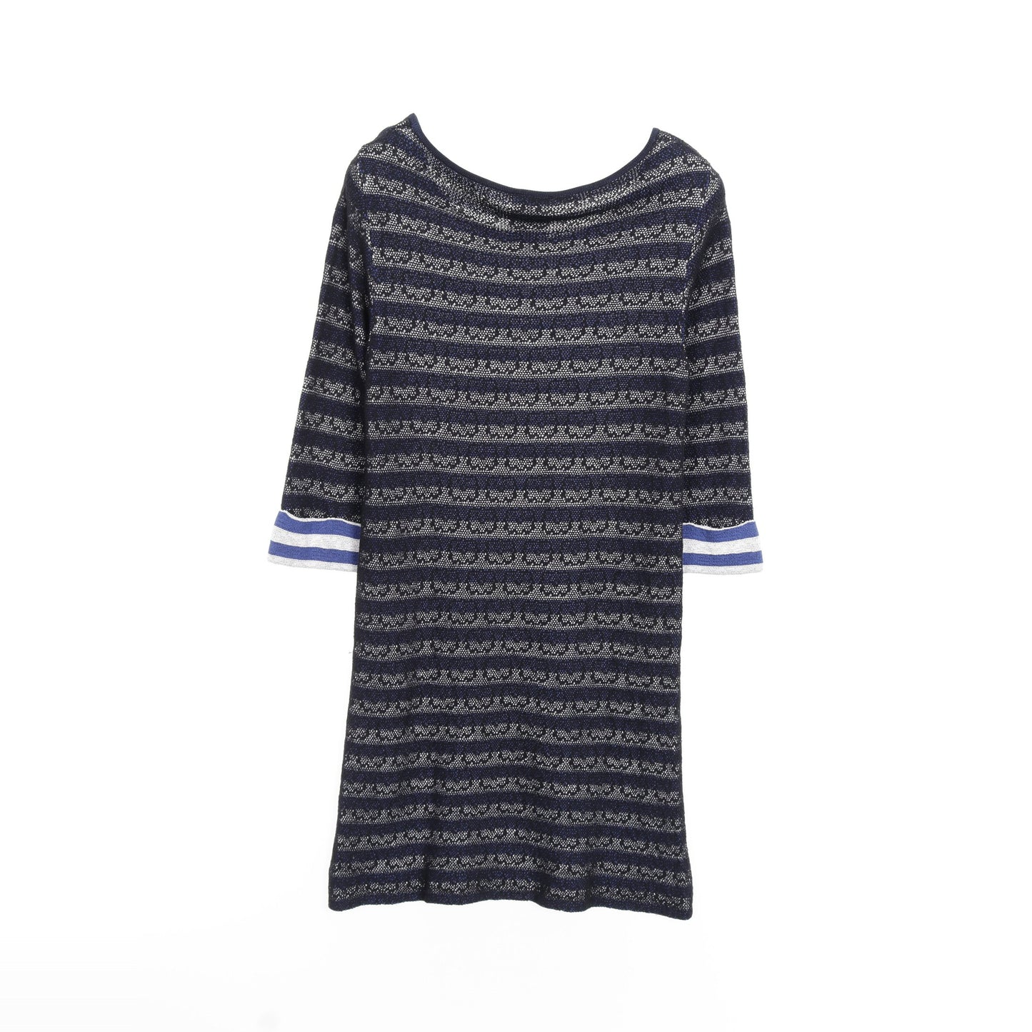 ニットワンピース ボーダー レース コットン レーヨン シルク ブラック ブルー グレー シャネル ワンピース CHANEL