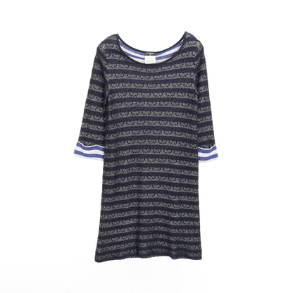 ニットワンピース ボーダー レース コットン レーヨン シルク ブラック ブルー グレー シャネル ワンピース CHANEL