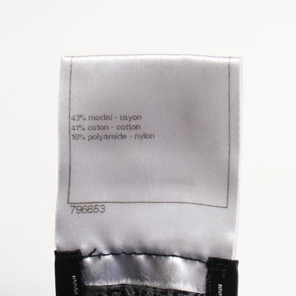 ニットワンピース Vネック レーヨン ブラック ダークグレー シャネル ワンピース CHANEL