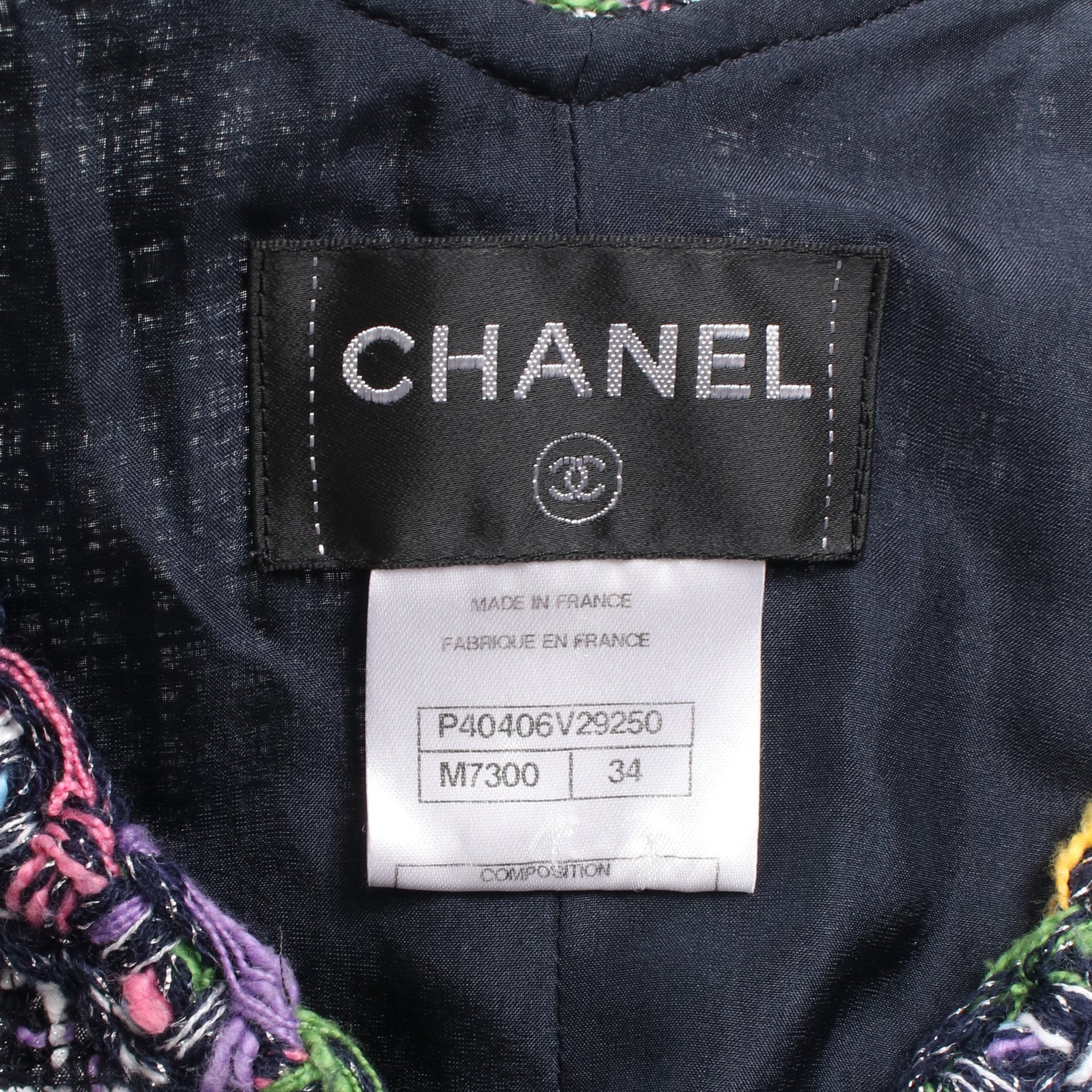 ツイード ワンピース コットン ブラック マルチカラー フリル袖