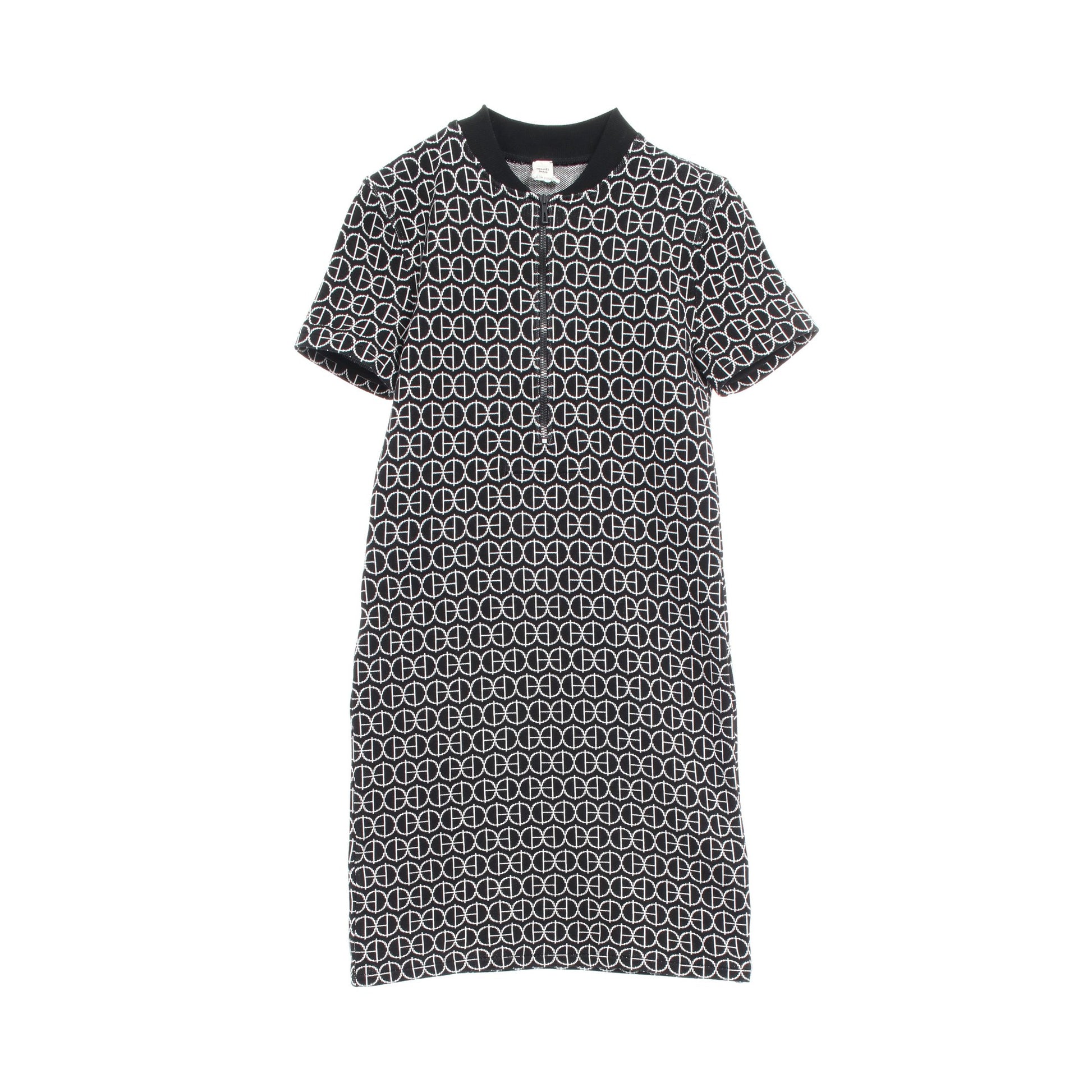 ハーフジップ ワンピース コットン ブラック ホワイト エルメス ワンピース HERMES