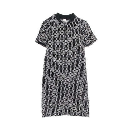 ハーフジップ ワンピース コットン ブラック ホワイト エルメス ワンピース HERMES