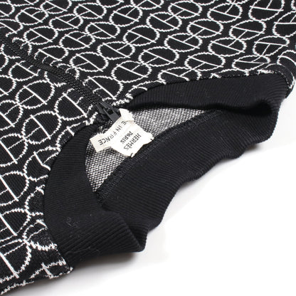 ハーフジップ ワンピース コットン ブラック ホワイト エルメス ワンピース HERMES