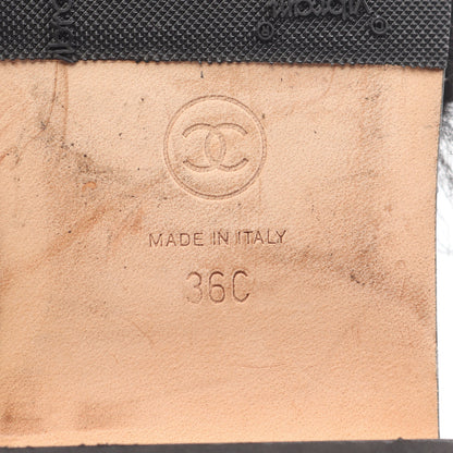 ココマーク サンダル スライドサンダル レザー ファー ブラック ホワイト シャネル シューズ CHANEL