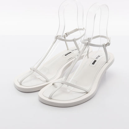 ストラップ サンダル レザー ホワイト ジルサンダー シューズ JIL SANDER