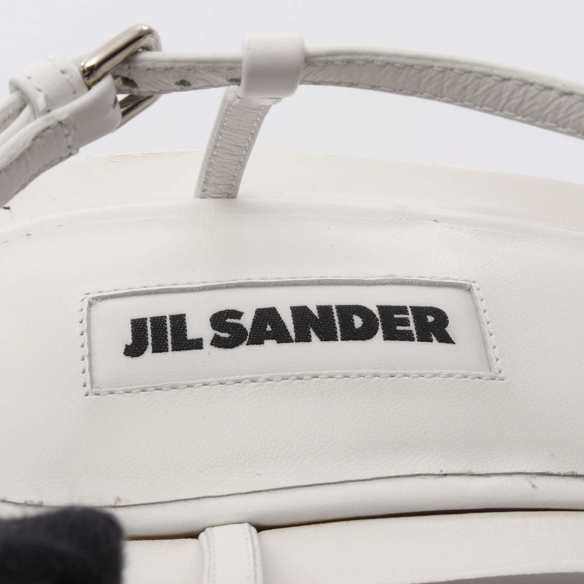 ストラップ サンダル レザー ホワイト ジルサンダー シューズ JIL SANDER
