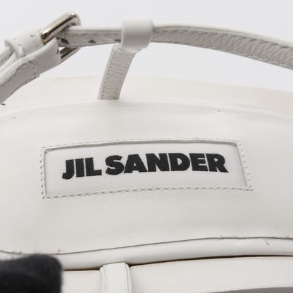 ストラップ サンダル レザー ホワイト ジルサンダー シューズ JIL SANDER