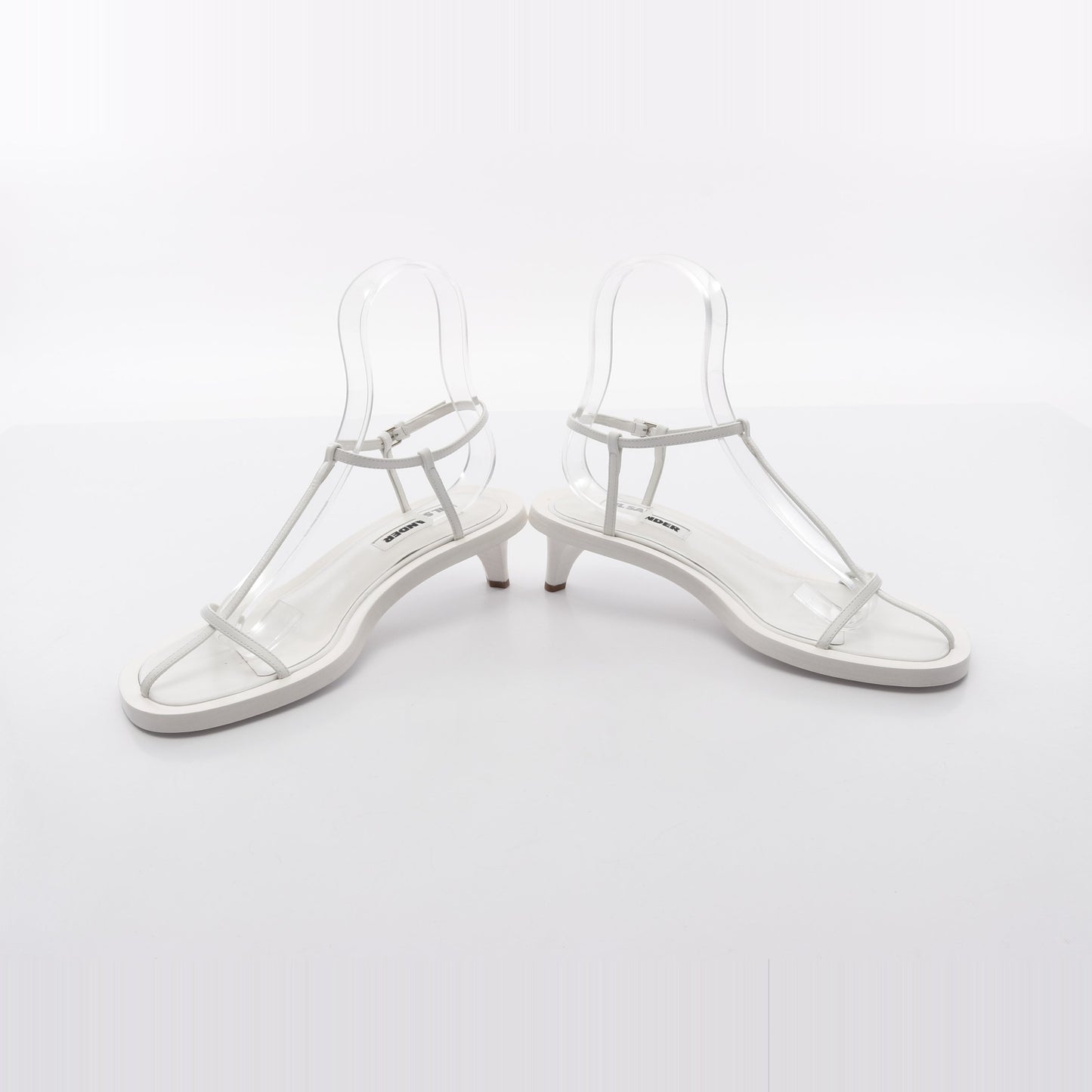 ストラップ サンダル レザー ホワイト ジルサンダー シューズ JIL SANDER