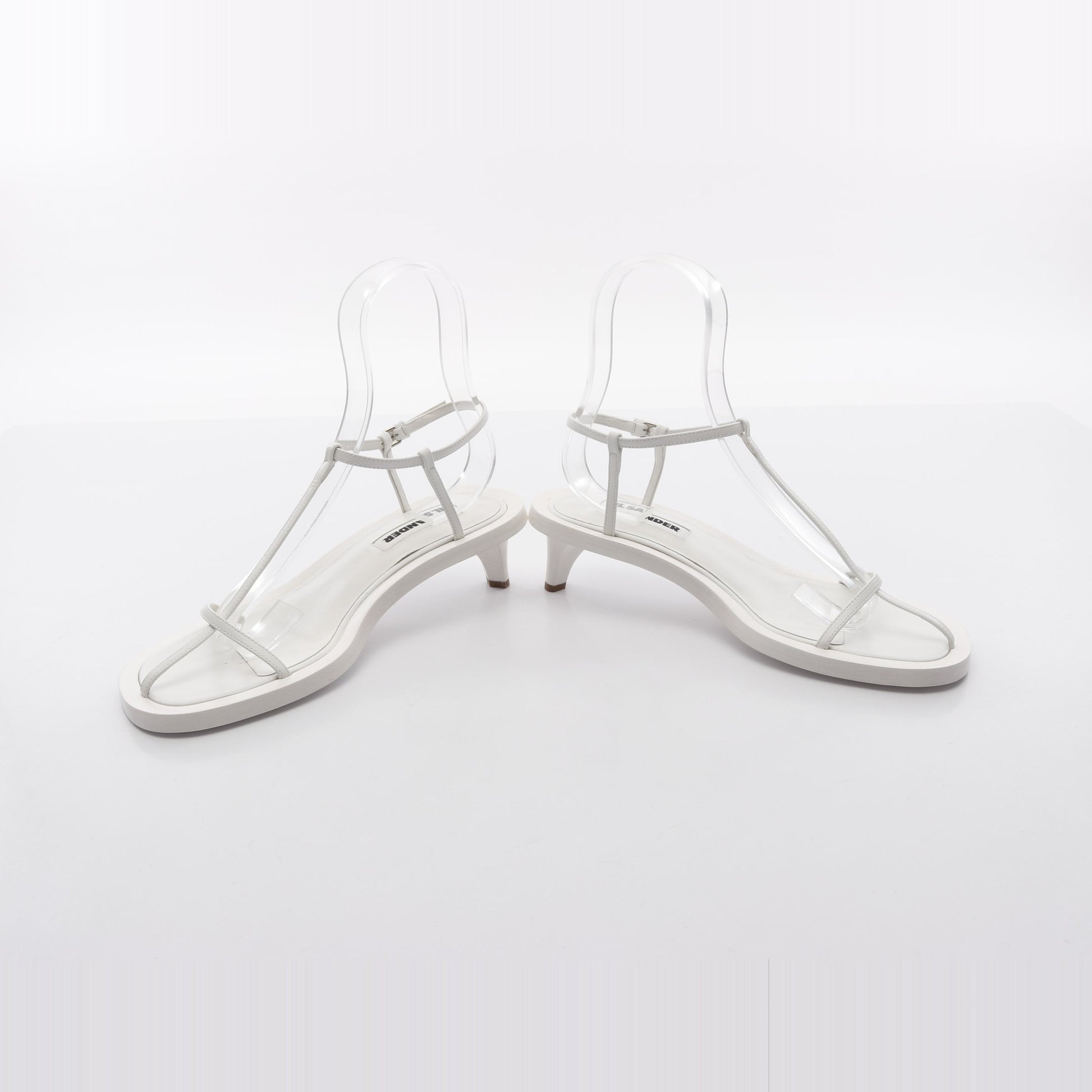 ストラップ サンダル レザー ホワイト ジルサンダー シューズ JIL SANDER