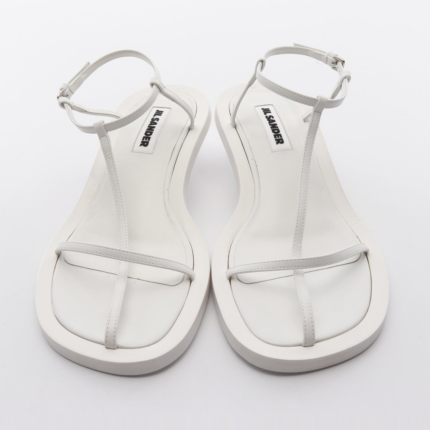 ストラップ サンダル レザー ホワイト ジルサンダー シューズ JIL SANDER