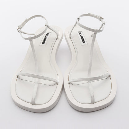 ストラップ サンダル レザー ホワイト ジルサンダー シューズ JIL SANDER