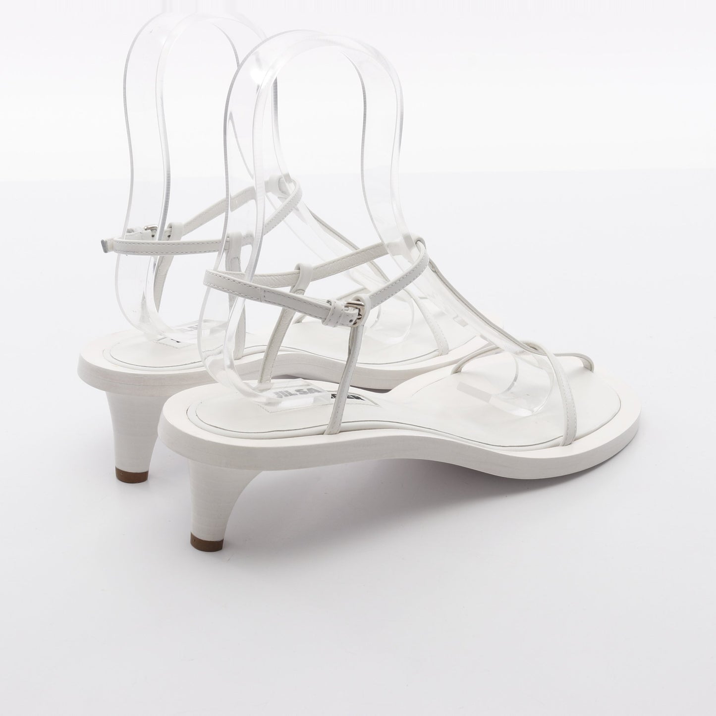 ストラップ サンダル レザー ホワイト ジルサンダー シューズ JIL SANDER