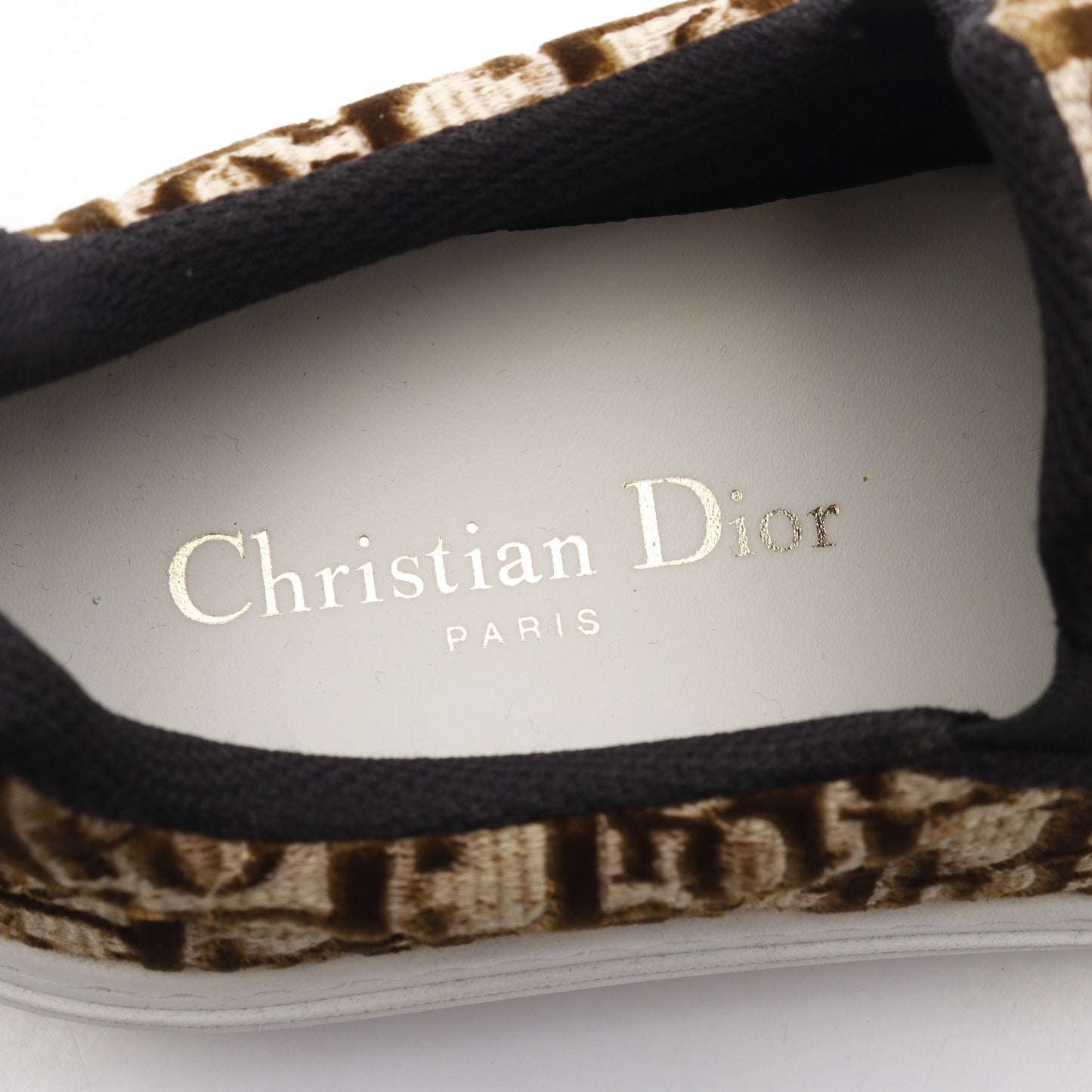 DIOR SOLAR ディオール ソーラー オブリーク スリッポン スニーカー ベロア ブラウン ブラック クリスチャンディオール シューズ Christian Dior