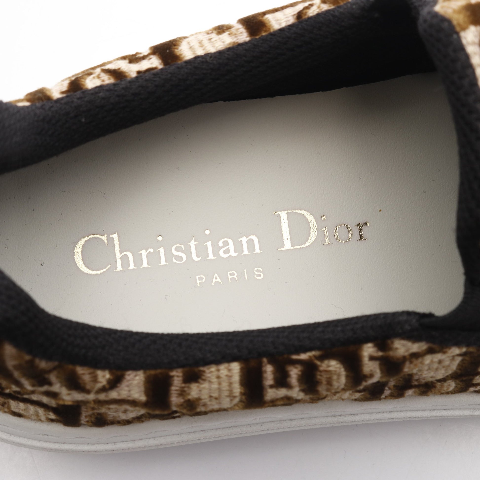 DIOR SOLAR ディオール ソーラー オブリーク スリッポン スニーカー ベロア ブラウン ブラック クリスチャンディオール シューズ Christian Dior