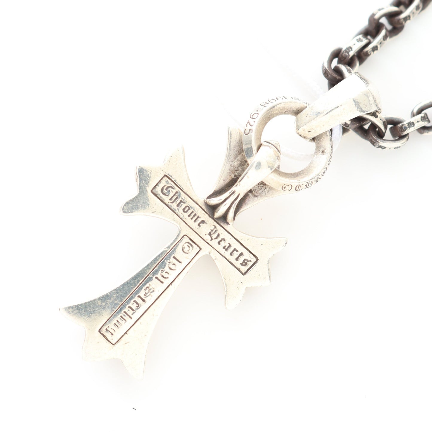 クロスペンダント スモール with ベイル＆ペーパーチェーンネックレス ネックレス SV925 シルバー クロムハーツ アクセサリー Chrome Hearts