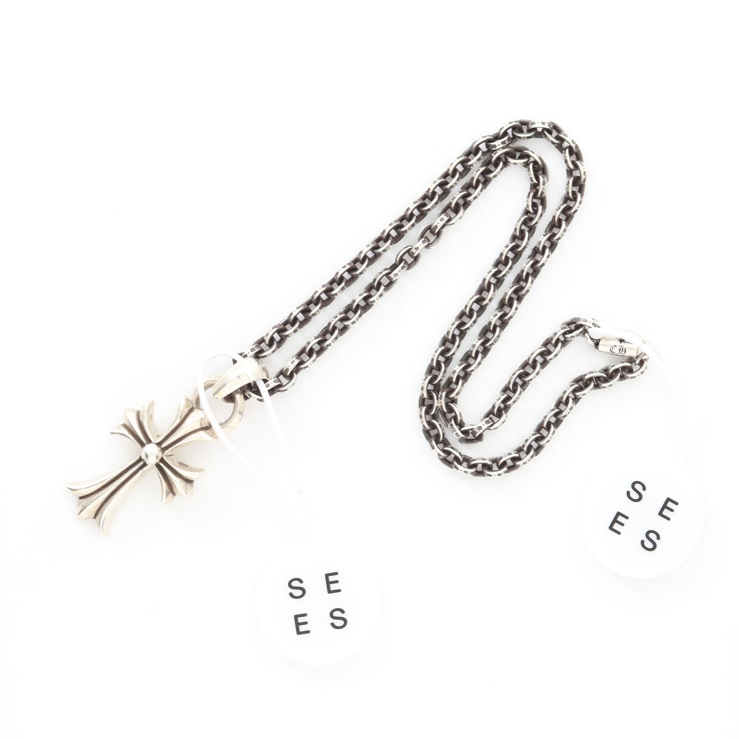 クロスペンダント スモール with ベイル＆ペーパーチェーンネックレス ネックレス SV925 シルバー クロムハーツ アクセサリー Chrome Hearts