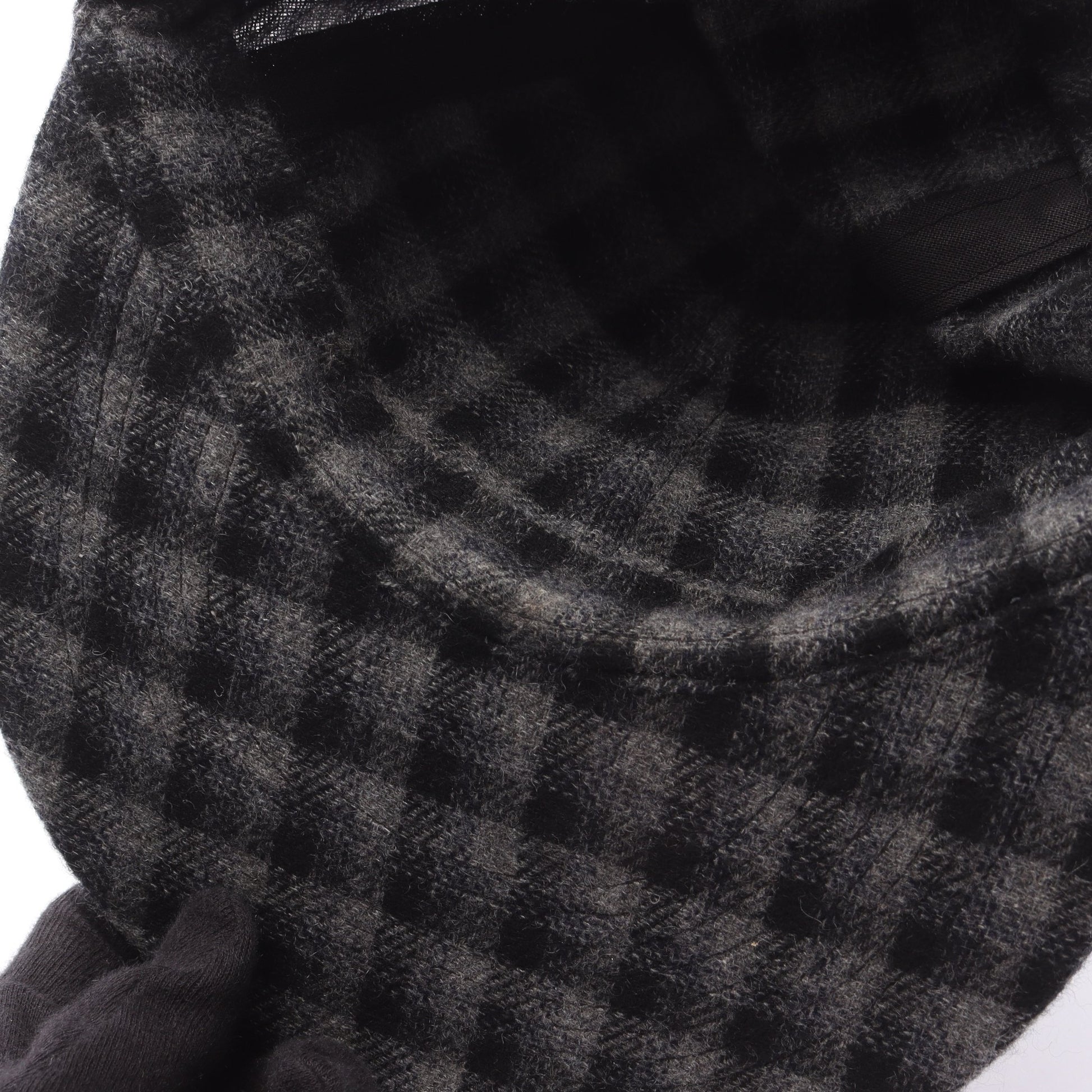 ココマーク チェック キャップ カシミヤ ブラック グレー シャネル 財布・小物 CHANEL