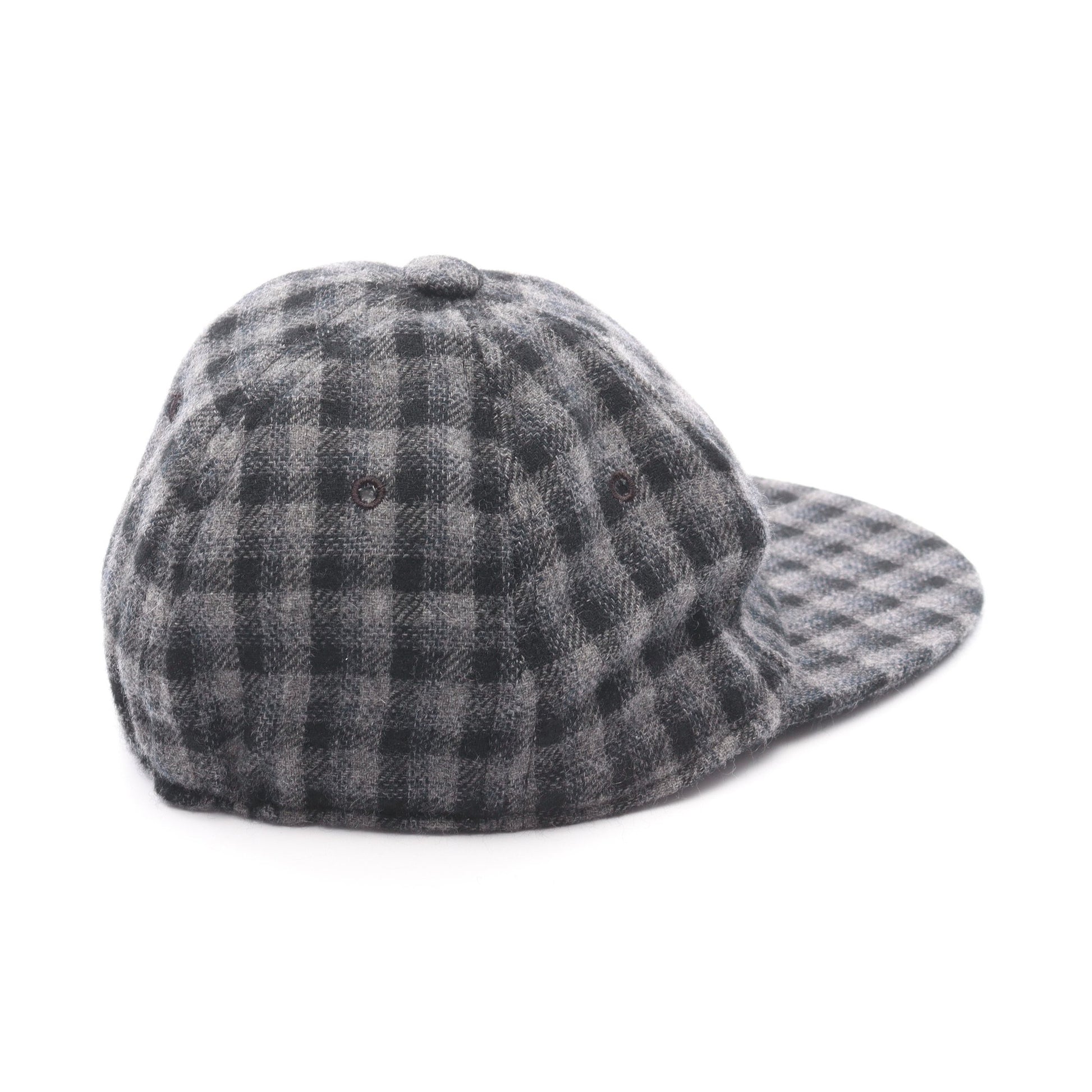 ココマーク チェック キャップ カシミヤ ブラック グレー シャネル 財布・小物 CHANEL