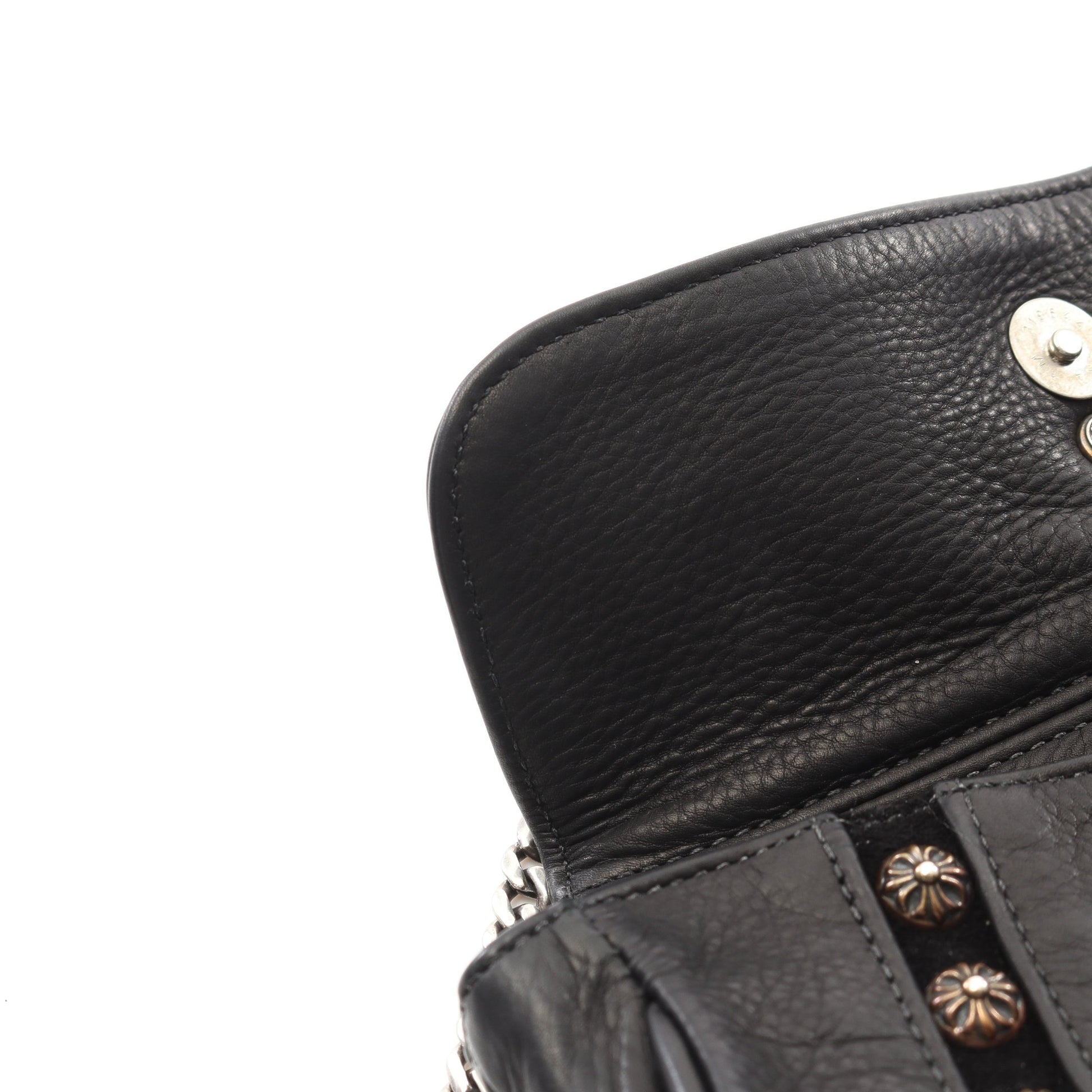 ラージ ダガー クロスボール チェーンショルダーバッグ レザー ブラック クロムハーツ バッグ Chrome Hearts