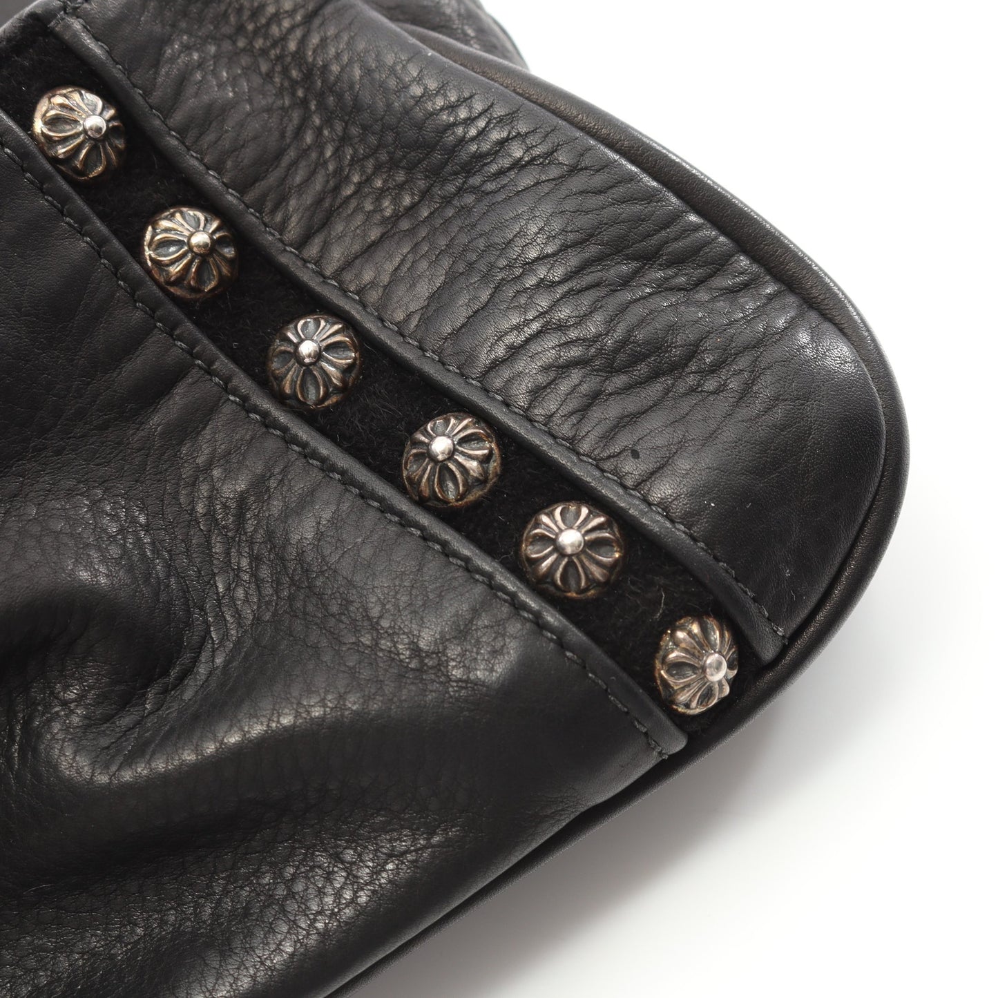 ラージ ダガー クロスボール チェーンショルダーバッグ レザー ブラック クロムハーツ バッグ Chrome Hearts