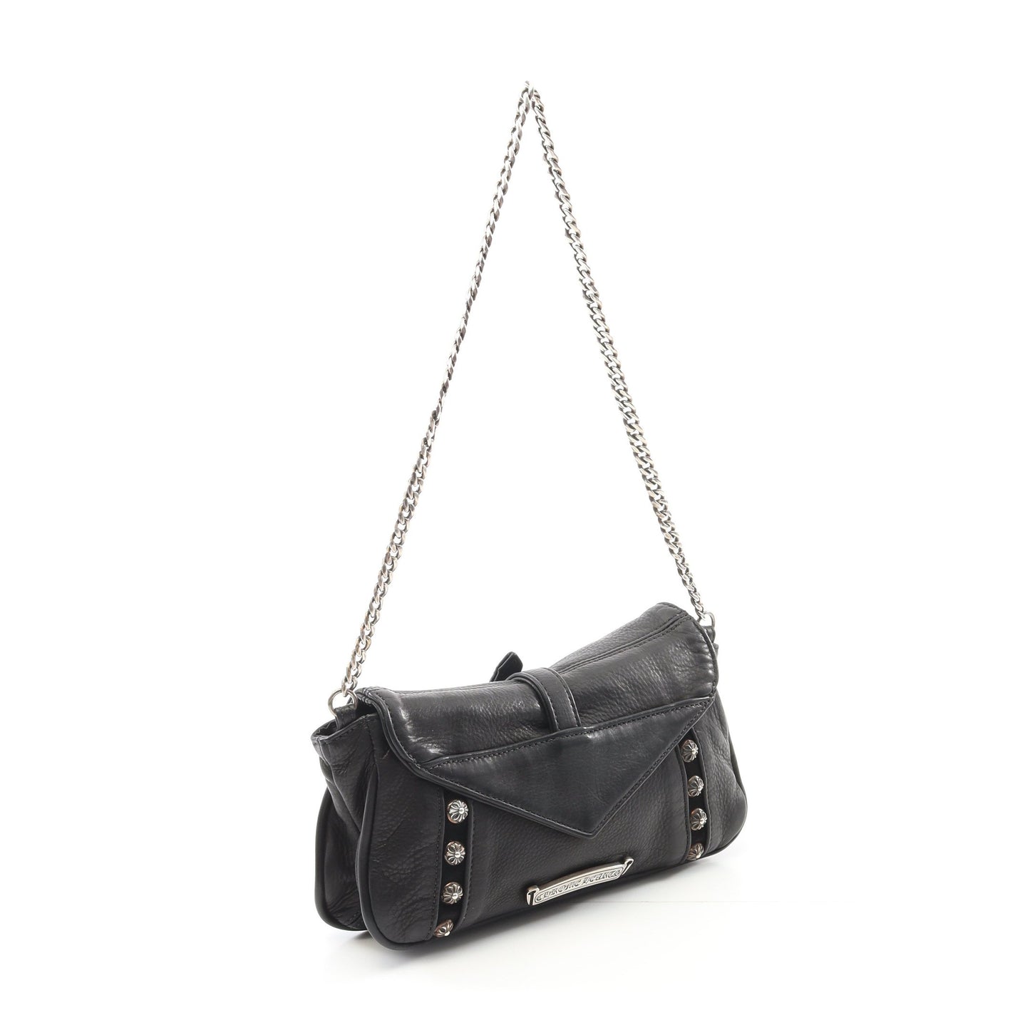 ラージ ダガー クロスボール チェーンショルダーバッグ レザー ブラック クロムハーツ バッグ Chrome Hearts
