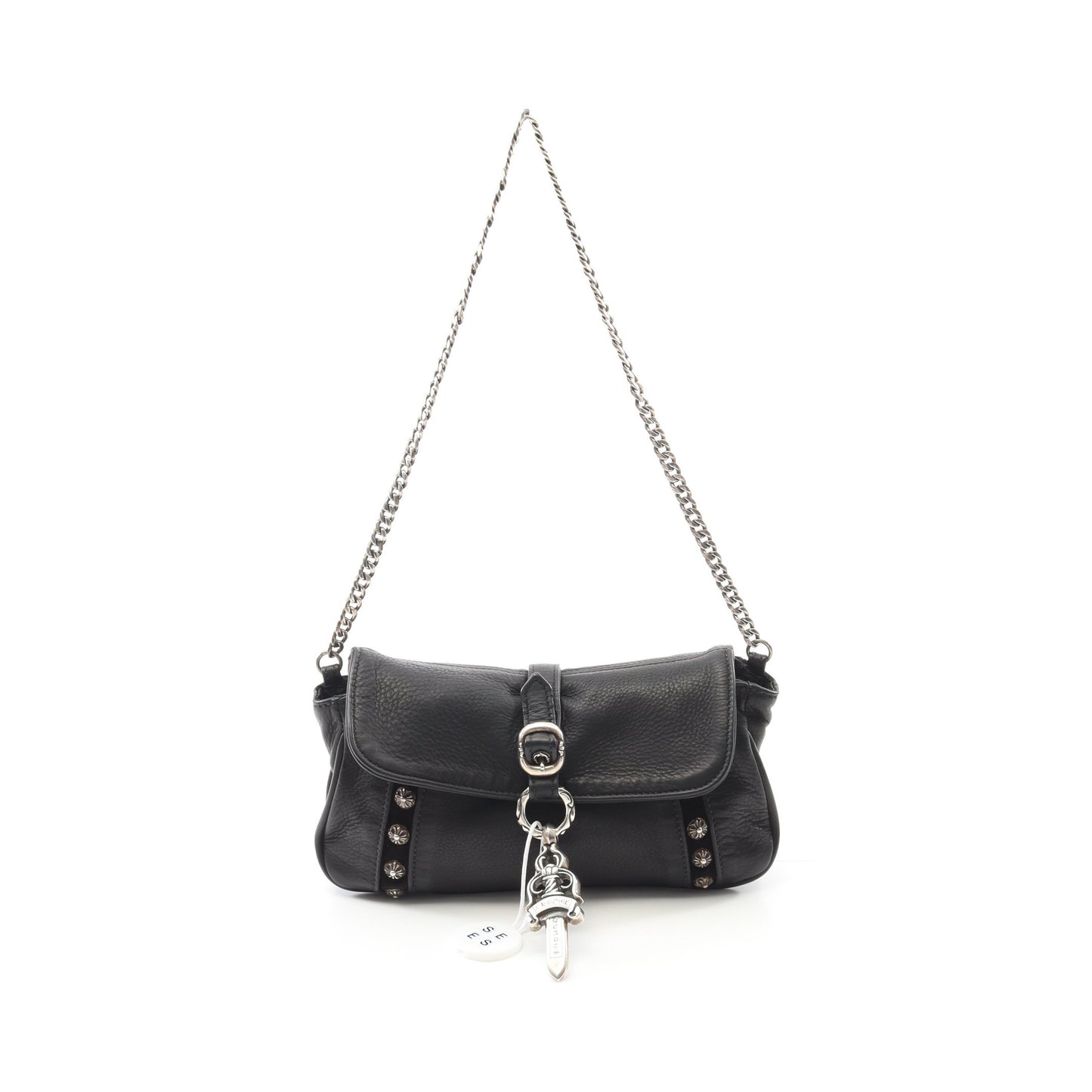 ラージ ダガー クロスボール チェーンショルダーバッグ レザー ブラック クロムハーツ バッグ Chrome Hearts