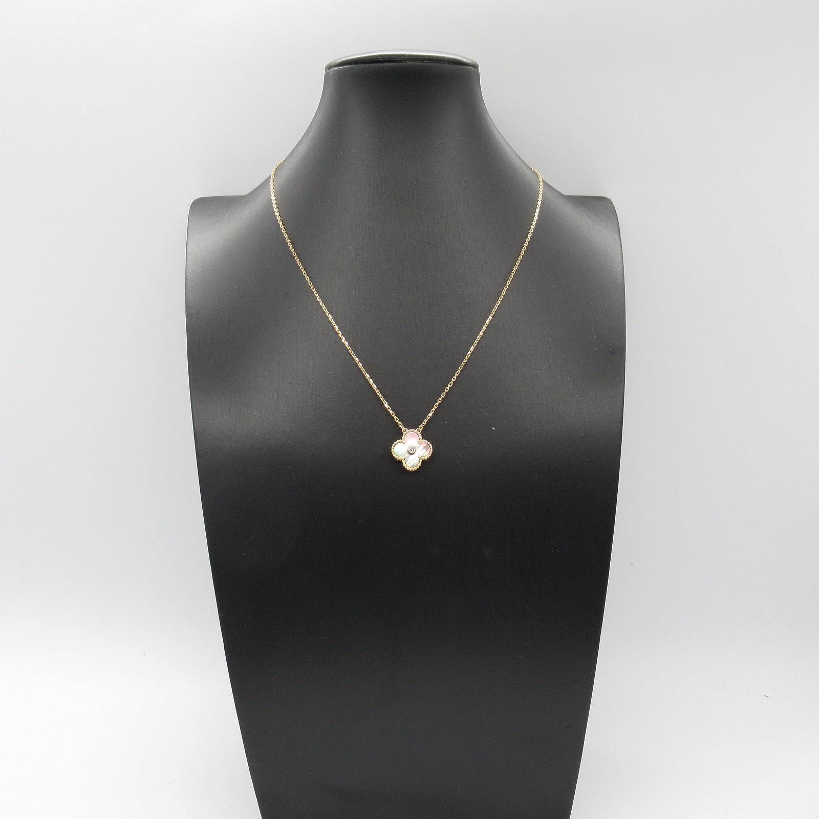 ヴィンテージアルハンブラネックレス ブラック ヴィンテージアルハンブラ ネックレス ブラックシェル ダイヤ