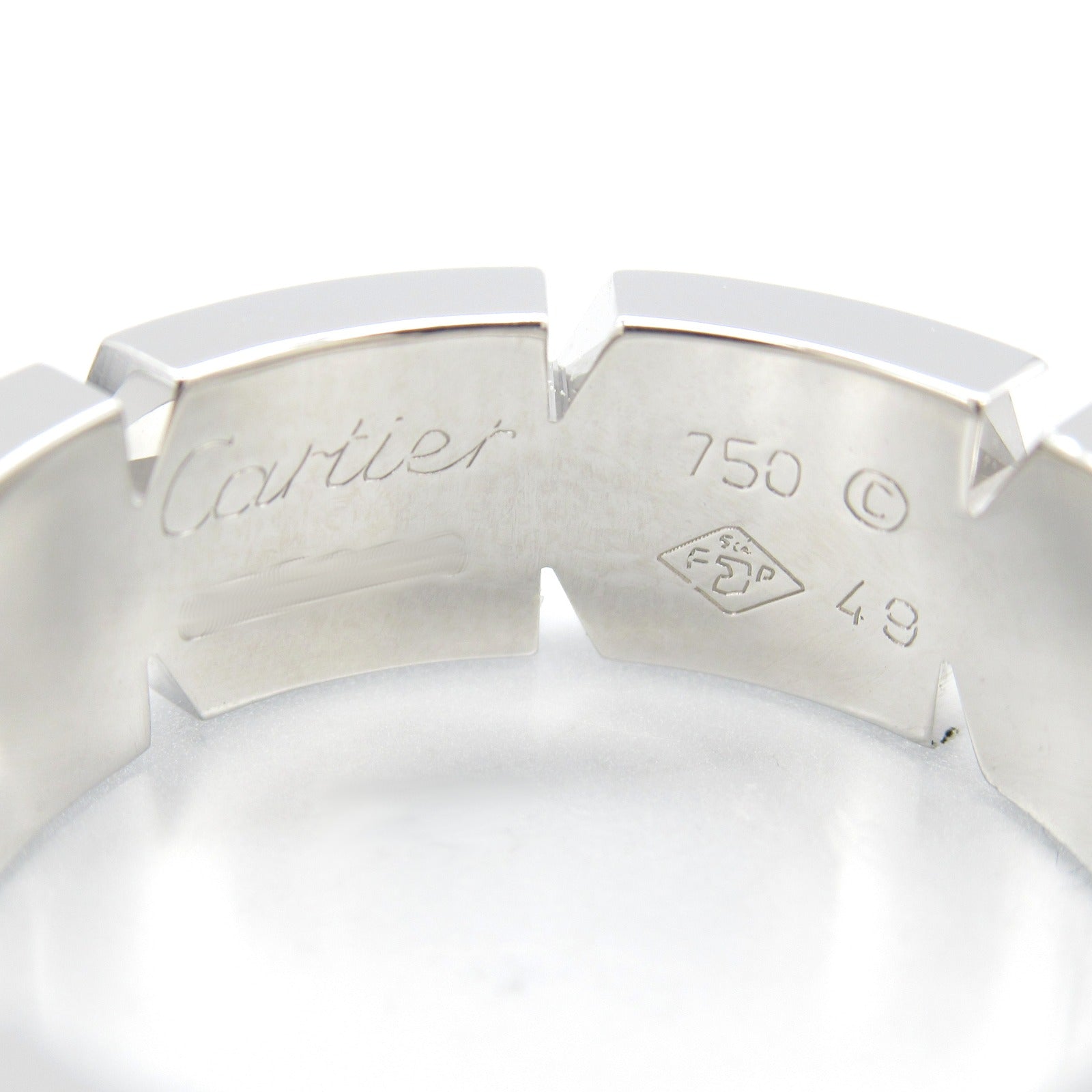 カルティエ タンクフランセーズ ダイヤ リング 750(WG) Cartier カルティエ リング レディース ブランド 指輪 750WG 1モチーフ