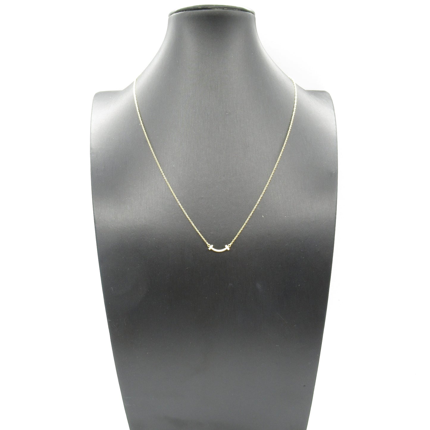 Tスマイル ミニ ダイヤ ネックレス ネックレス K18（イエローゴールド  