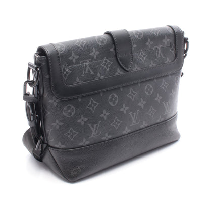 ソミュール メッセンジャー モノグラムエクリプス ショルダーバッグ PVC レザー ブラック ルイヴィトン バッグ LOUIS VUITTON