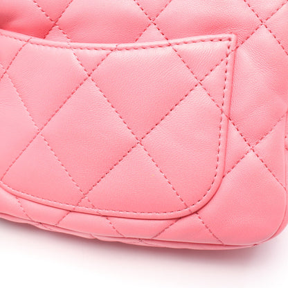 マトラッセ チェーンショルダーバッグ レザー ピンク ゴールド金具 シャネル バッグ CHANEL