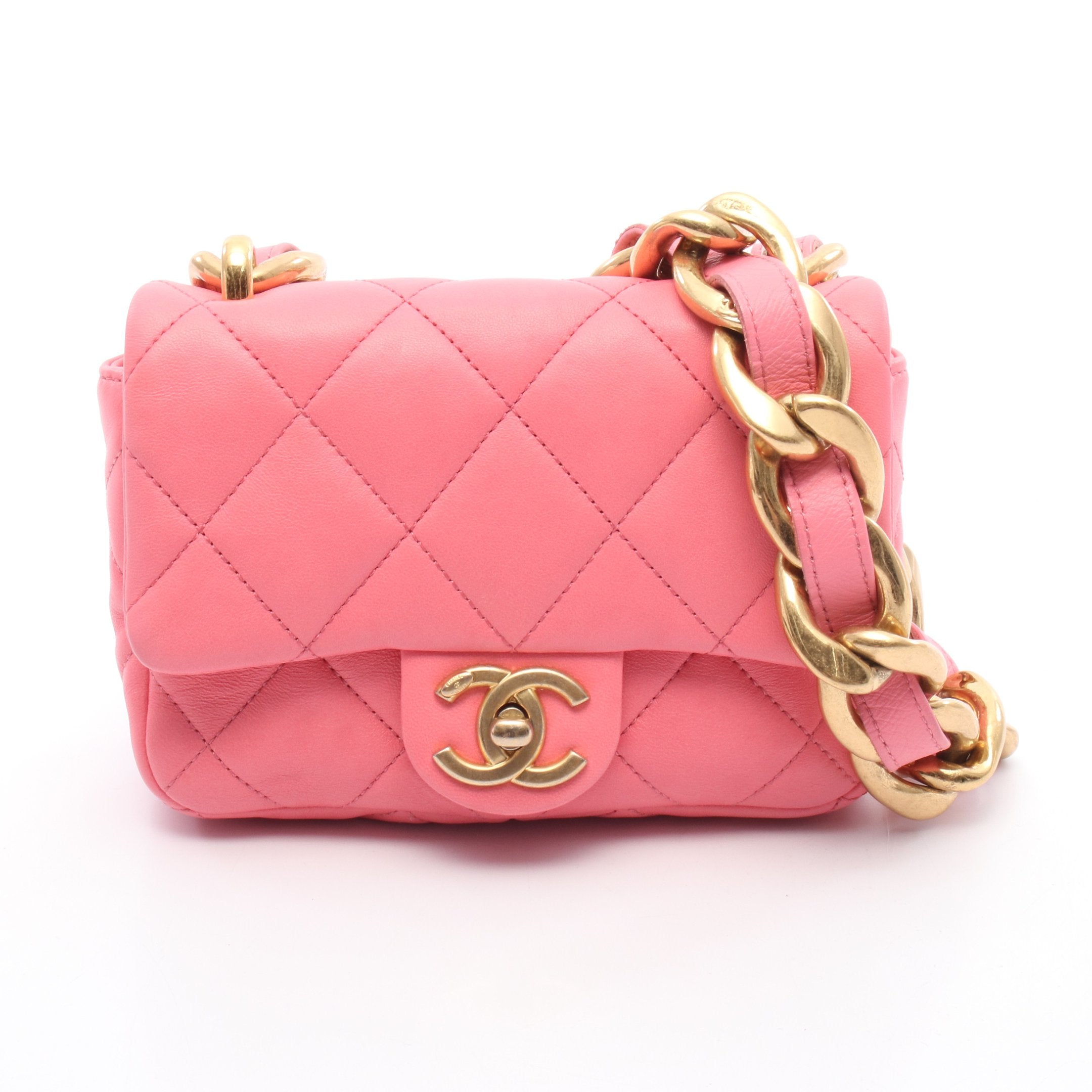 CHANEL シャネル フリンジ マトラッセ チェーンショルダーバッグ  ピンク 楽天市場】中古 シャネル マトラッセ チェーンショルダーバッグ 22cm