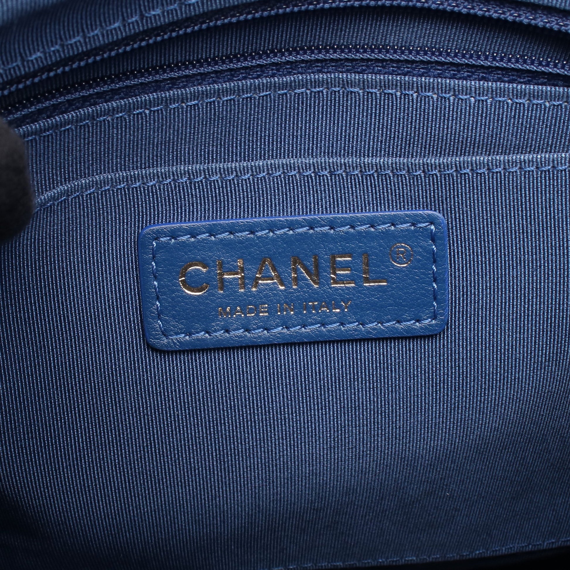 マトラッセ バックパック リュックサック ラムスキン ブルー ゴールド金具 シャネル バッグ CHANEL