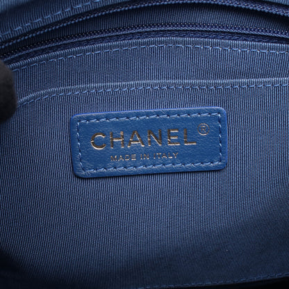 マトラッセ バックパック リュックサック ラムスキン ブルー ゴールド金具 シャネル バッグ CHANEL