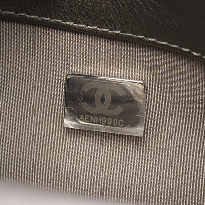 チェーンショルダーバッグ レザー シャンパンゴールド シルバー金具 シャネル バッグ CHANEL