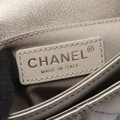チェーンショルダーバッグ レザー シャンパンゴールド シルバー金具 シャネル バッグ CHANEL
