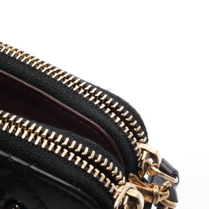 2.55 マトラッセ チェーンショルダーバッグ レザー ブラック ゴールド金具 シャネル バッグ CHANEL