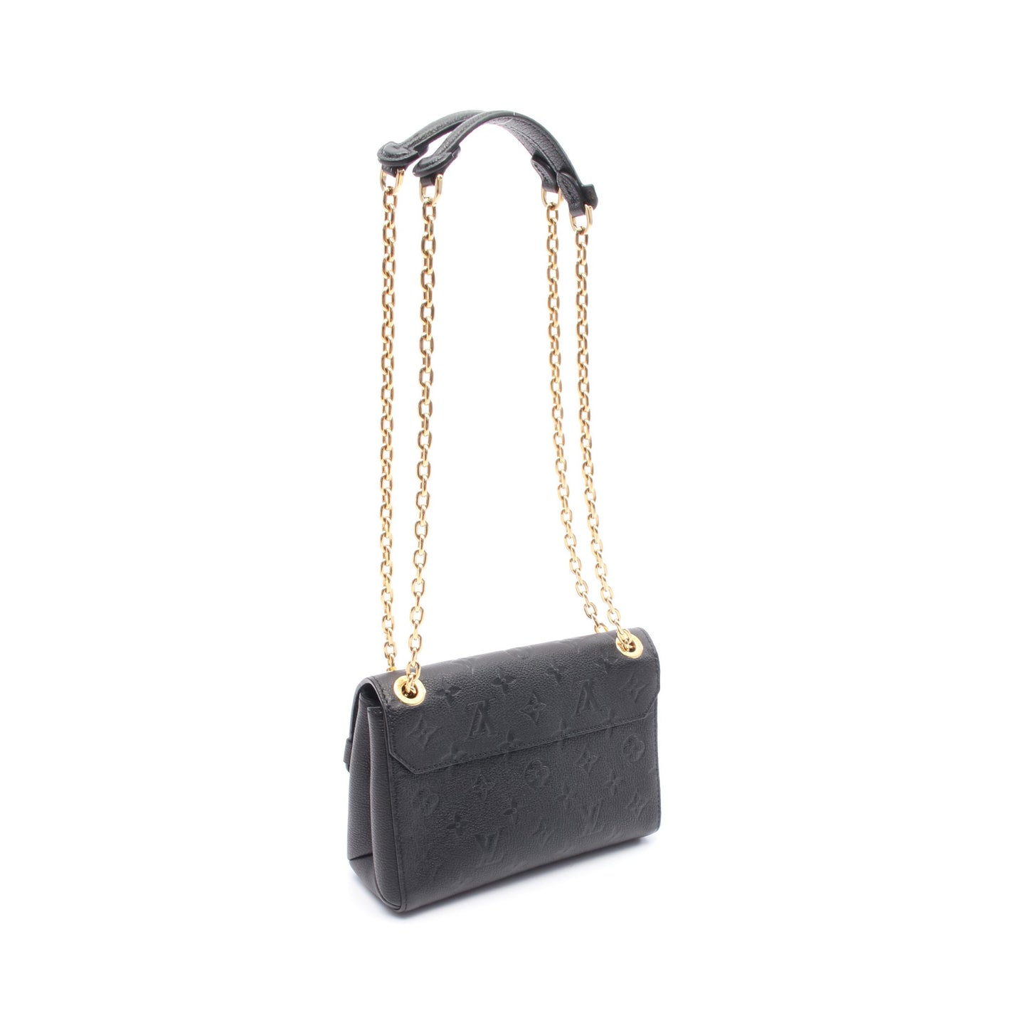 ヴァヴァンBB モノグラムアンプラント ノワール Wチェーンショルダーバッグ レザー ブラック ルイヴィトン バッグ LOUIS VUITTON
