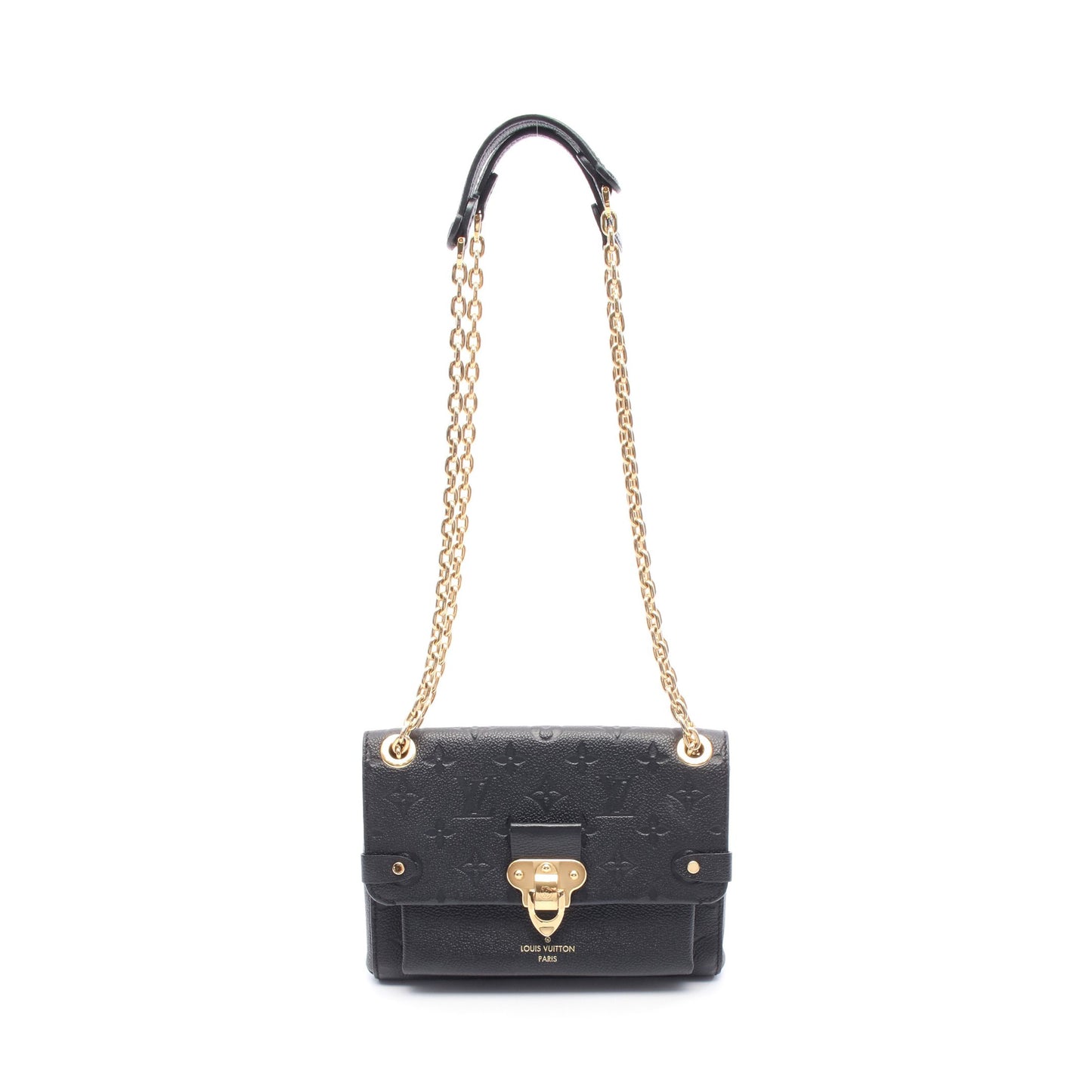 ヴァヴァンBB モノグラムアンプラント ノワール Wチェーンショルダーバッグ レザー ブラック ルイヴィトン バッグ LOUIS VUITTON